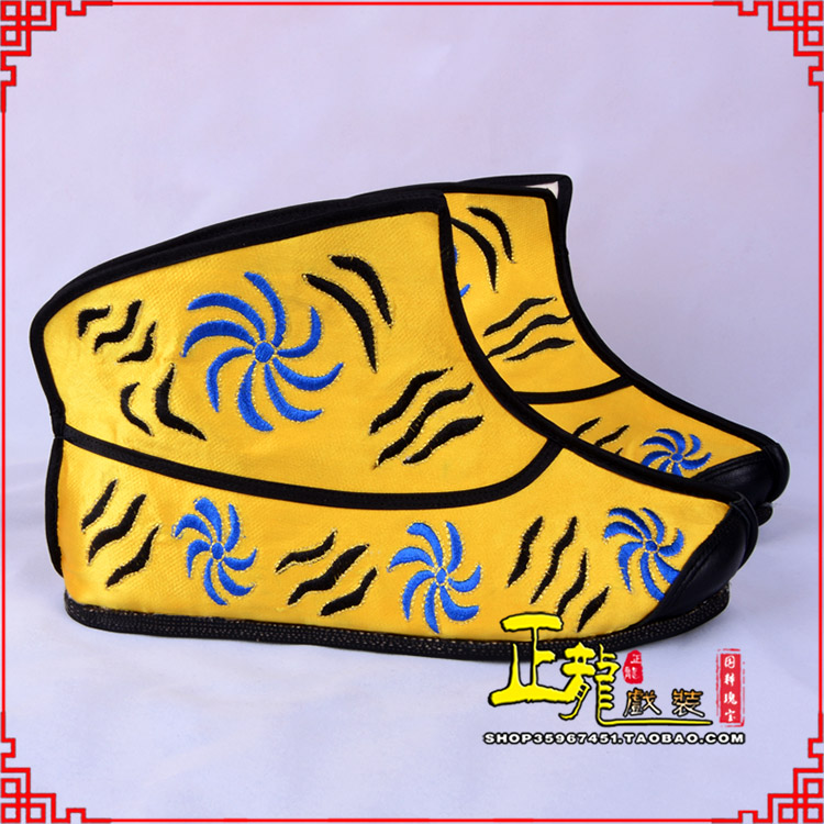 阳东.美猴王靴子虎纹靴金黄快靴 猴鞋