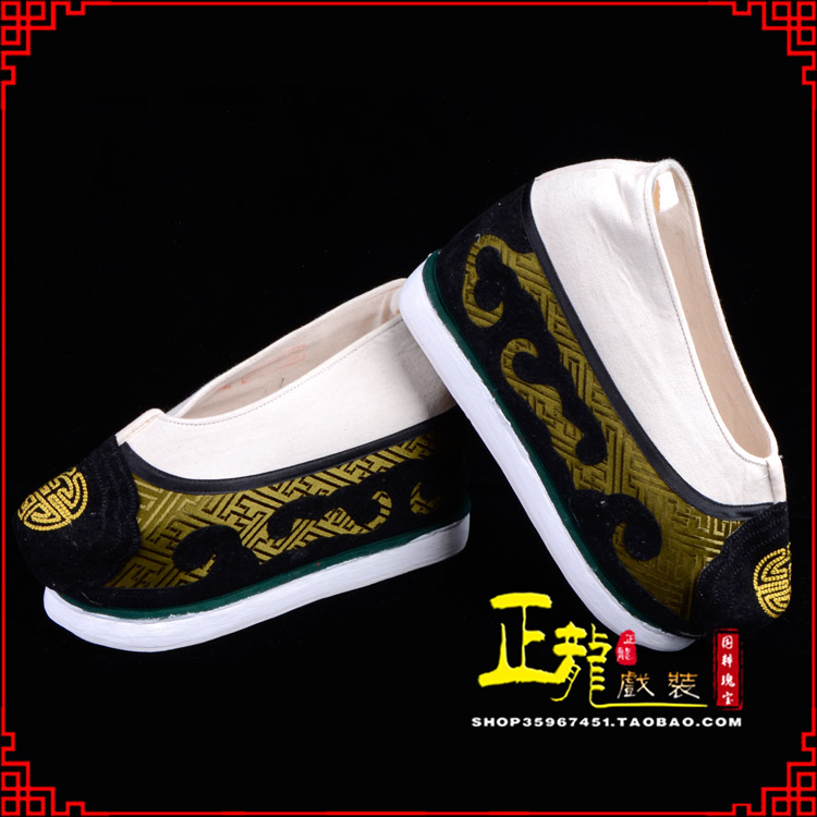 阳东戏鞋方口鞋老生鞋老旦鞋三义斋纸底内高福字履