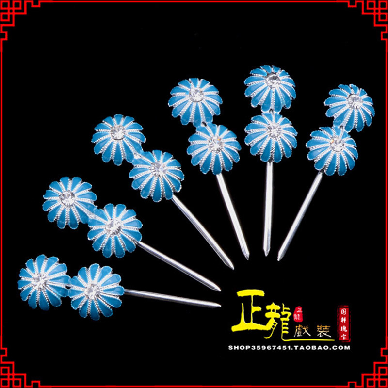 阳东头面泡子旦角化妆头饰 仿点绸泡子