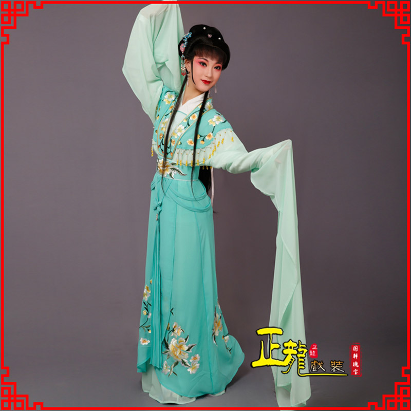 阳东青衣水袖戏服演出服 云肩花旦衣