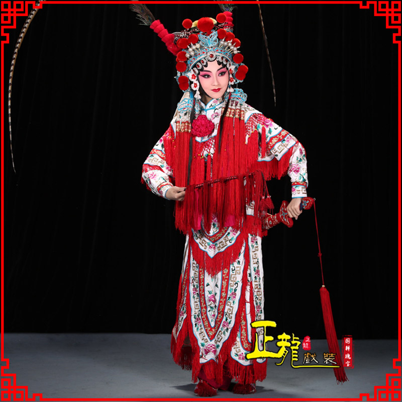 阳东刀马旦改容战父 软绉镶边女改良靠